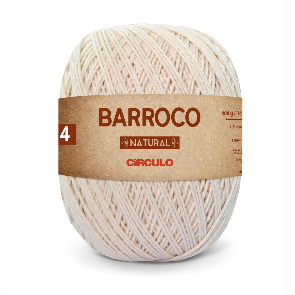 Barbante Barroco Natural N04 400g - Círculo