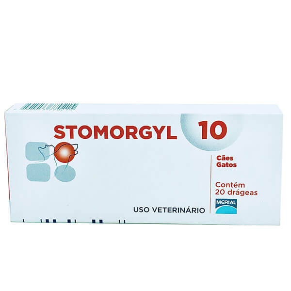 Antibiótico Stomorgyl Boehringer Ingelheim 10 mg para Cães e Gatos 20 Comprimidos