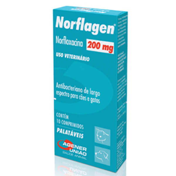 Antimicrobiano Norflagen 200mg Agener 10 Comprimidos