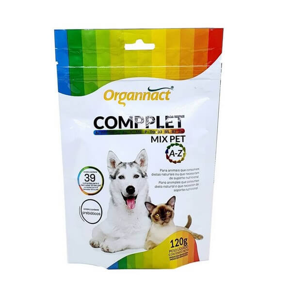 Compplet Mix Pet A-Z Suplemento Cães e Gatos 120g Vencimento Março de 2022