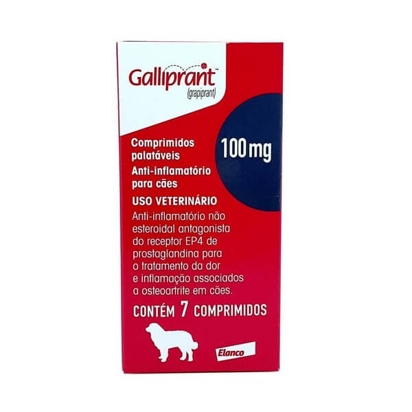 Galliprant 100mg Cães Anti-inflamatório Elanco 7 Comprimidos 