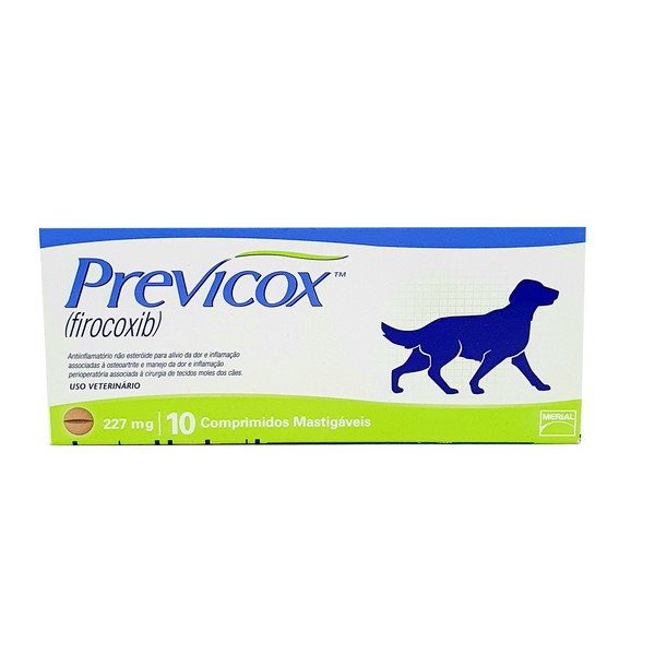 Previcox 227 mg Anti-inflamatório para Cães Merial 10 Comprimidos