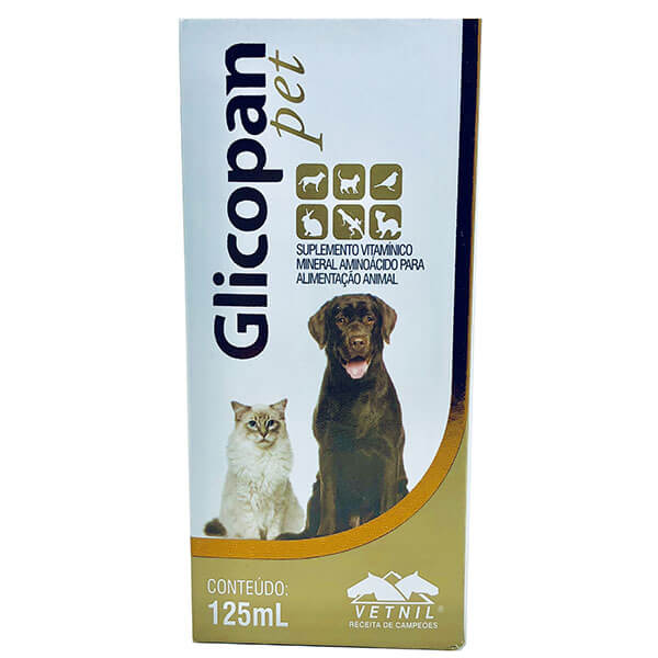 Suplemento Glicopan Pet Cães e Gatos Vetnil 125ml