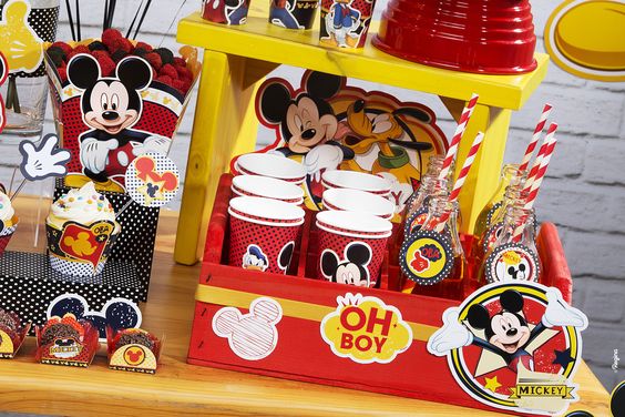 Adesivo Decorativo Redondo Mickey Mouse/ 03 Cartelas
