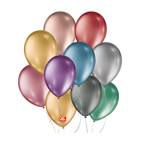 Balões Metallic Balloons São Roque Nº9 Sortido/ 25 Unidades