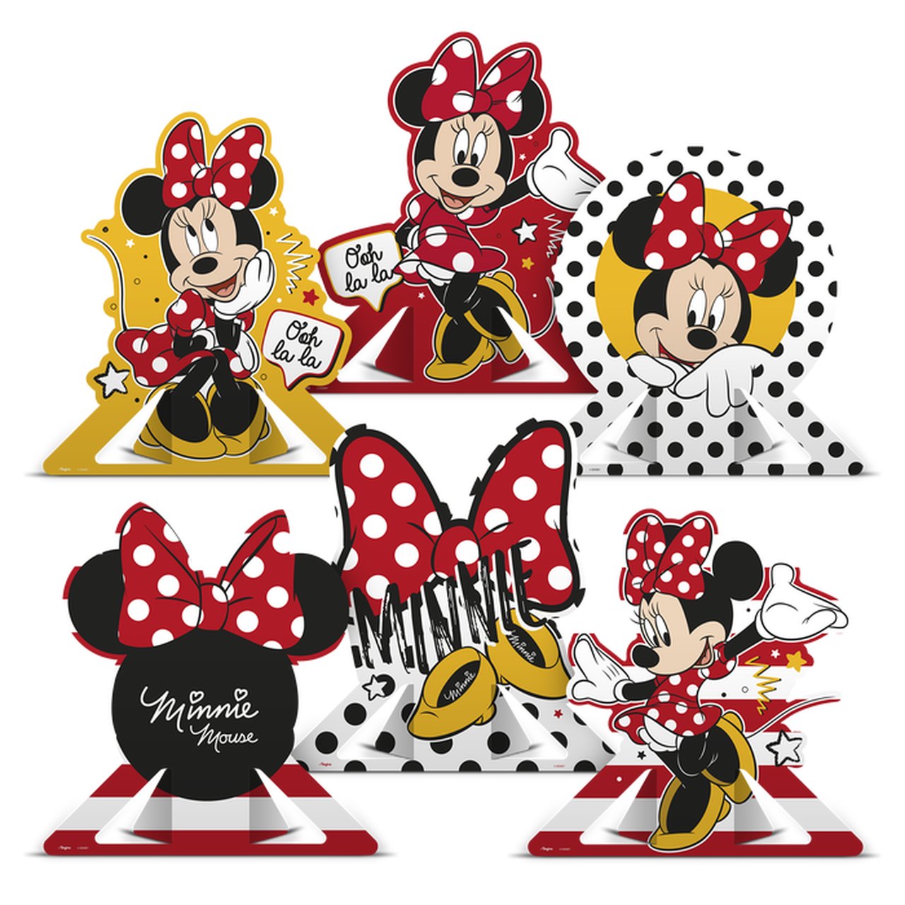 Decoração De Mesa Minnie Mouse/ 06 Unidades