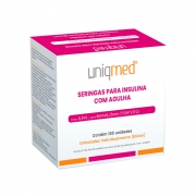 Seringas com Agulha para Insulina - 0,3mL - 100 unidades Uniqmed
