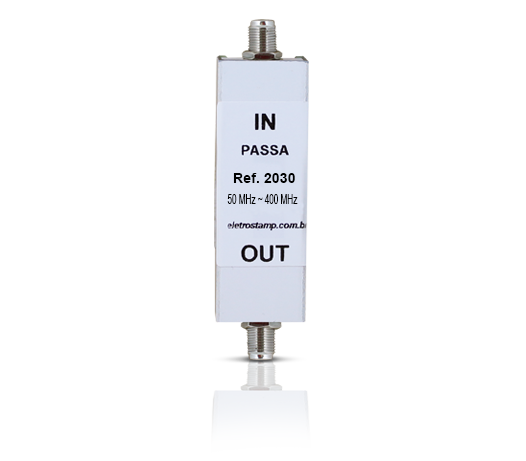 Filtro Passa Canal - Faixa de operação de 50 ~ 400 MHz