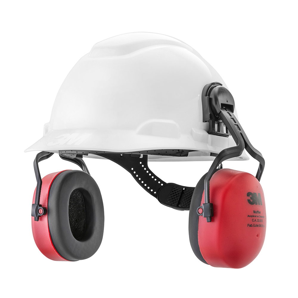 Abafador de Ruídos Acoplável Tipo Concha 3M Muffler 17dB Para capacete H700