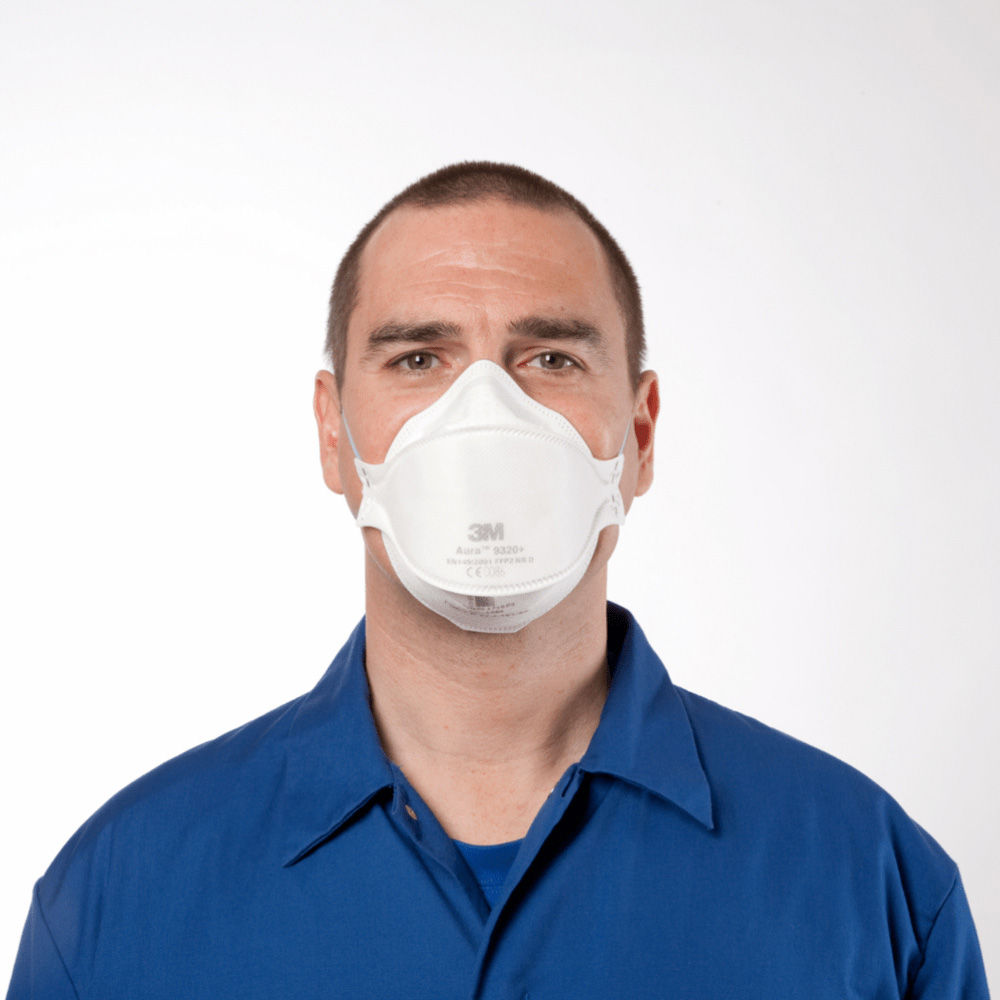Kit Respirador / Máscara Descartável 3M Aura 9320 PFF2-N95 - 10 Unidades