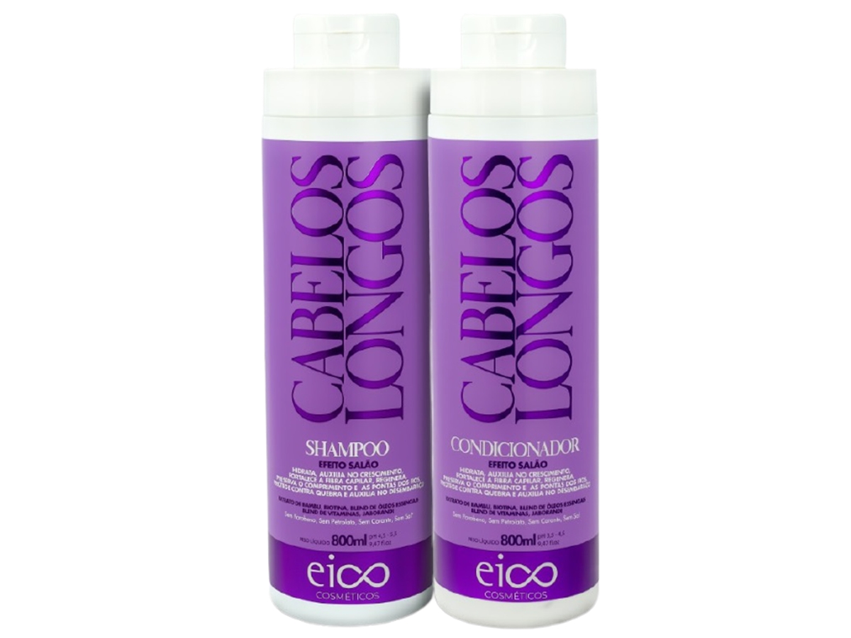Eico Kit Cabelos Longos Shampoo + Condicionador 800ml