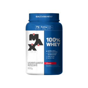 100% Whey Protein Concentrado - Pote 900g - Max Titanium
