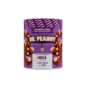 Pasta de Amendoim Sabor Avelã com Whey Protein (650g) - Dr Peanut