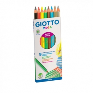 Lápis de Cor Giotto Mega 8 Cores 225400SA