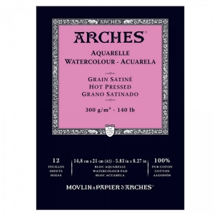Papel Aquarela Arches 14,8 x 21 cm  300g Textura Satinada 1795026