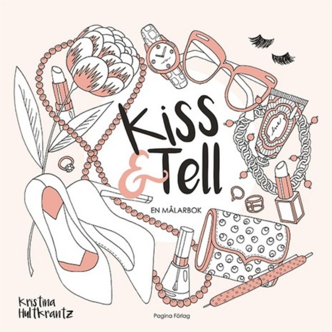 Livro de Colorir Kiss & Tell by Kristina Hultkrantz