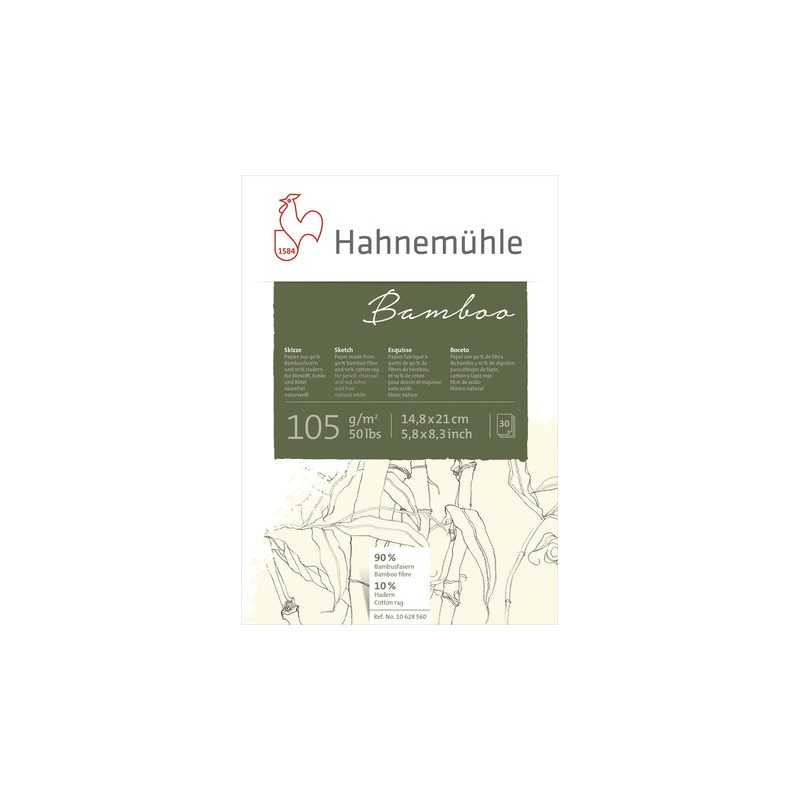 Papel Desenho Hahnemühle Bamboo Skizze Sketch A5 105g 10628560