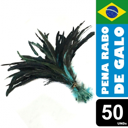 Pena Rabo de Galo Colorido Artesanato Carnaval 30-40 cm 100