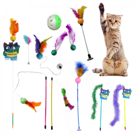 Super Kit de Brinquedos Interativos para Gatos 18 Peças