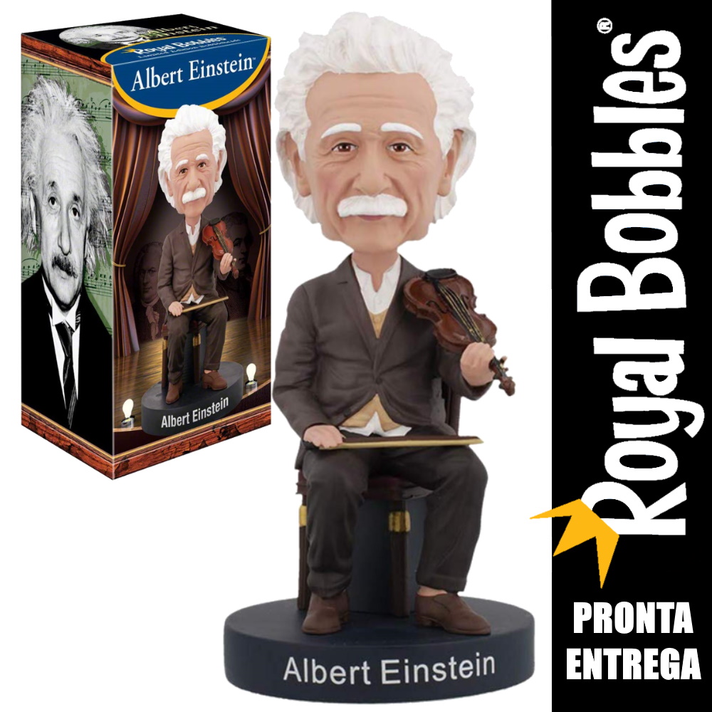 Albert Einstein Violino Bobblehead - Royal Bobbles