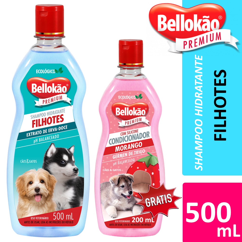 Shampoo para Gatos Cachorro Filhotes 500ml c/ brinde Oferta