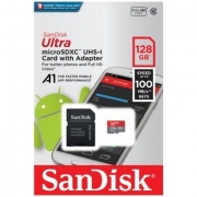Cartão de memória micro sd 128GB 100MBps SanDisk