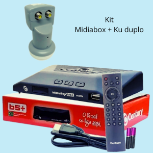 Kit Receptor + Lnbf Ku duplo Digital Midiabox Century  B5+