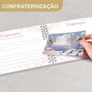 Cerejeira Rosa com Foto - Álbum Livro do Batizado
