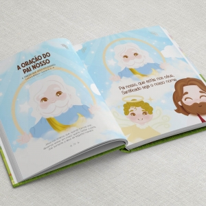 Bíblia Infantil Ilustrada com Caixa Cartonada - Jesus no Jardim Menino