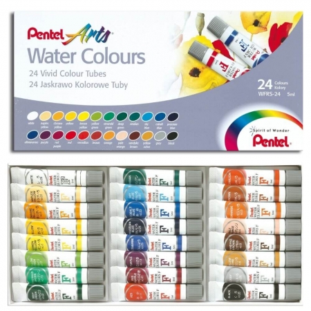 Aquarela Pentel Arts Water Colours Conjunto Com 24 Cores