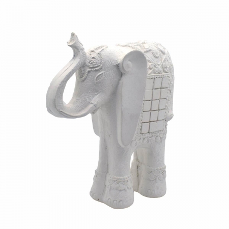 Elefante Quadriculado P (Gesso) (15x5x15)