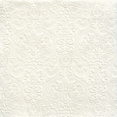 Pct. De Guardanapos 15 Un. Ref. 13305507 Elegance Pearl White- Relevo Branco