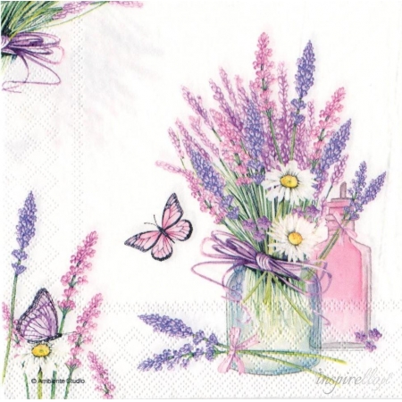 Pct. De Guardanapos 20 Un. Ref. 13314001 - Lavender Jar Cream - Flor/Lavanda