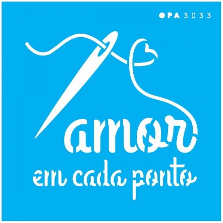 Stencil 10x10 - Frase Amor Em Cada Ponto (OPA 3033)