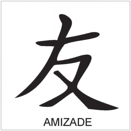 Stencil 10x10 - Ideograma Amizade (OPA 224)