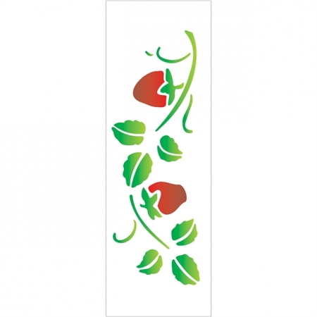Stencil 10X30 - Frutas Morangos (OPA 340)