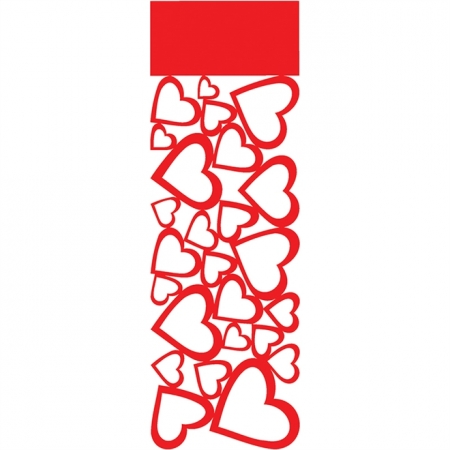 Stencil 10X30 - Negativo Corações (OPA 490)