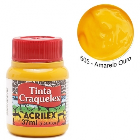 Tinta Craquelex Acrilex 37Ml Amarelo Ouro