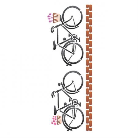 Wall Stencil 17X42 Bicicletas 1225