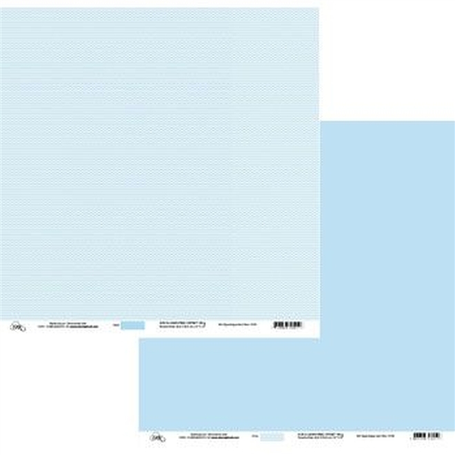 Folha para Scrap Book 30,5x30,5cm - Mini Zigue Zague Azul Claro (5108)