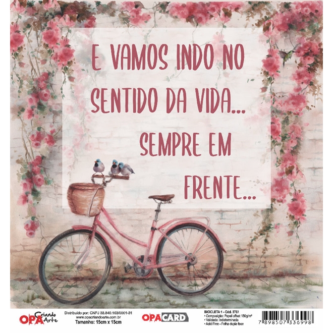 Opa Card 15x15cm - Ref.2751- Bicicleta 1