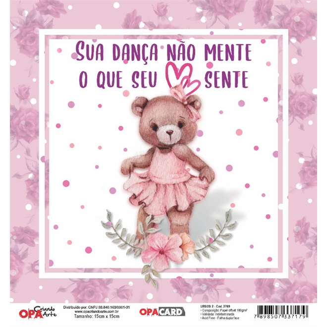 Opa Card 15x15cm - Ref.2769 - Ursos 2