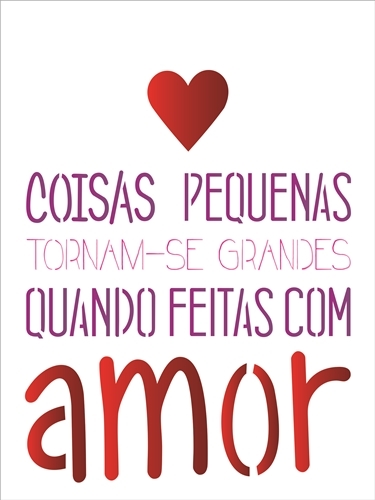 Stencil 15x20 OPA - Com Amor (OPA1754)