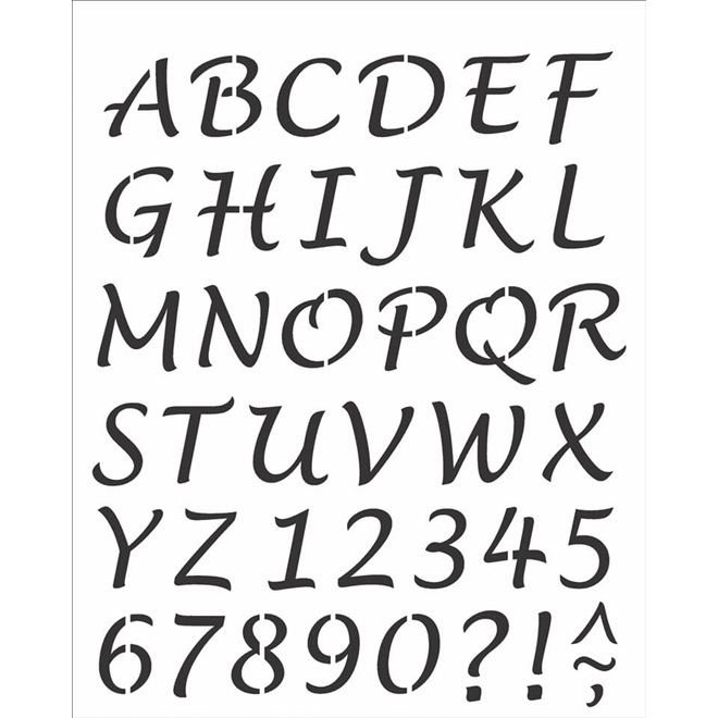 Stencil 20x25 - Alfabeto Lucinda Maiusculo (OPA 2508)