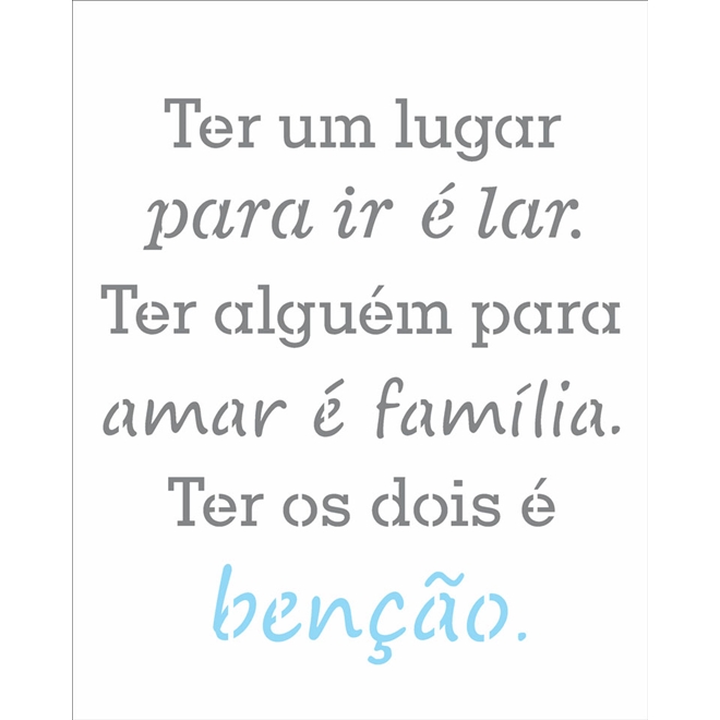 Stencil 20x25 - Frase Benção (OPA 2725)