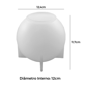 Molde De Silicone Formato Eternização Esfera Grande 12,4cm