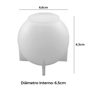 Molde De Silicone Formato Eternização Esfera Pequena 6,6cm