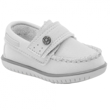 Sapato Infantil Klin Baby Flyer Velcro Branco
