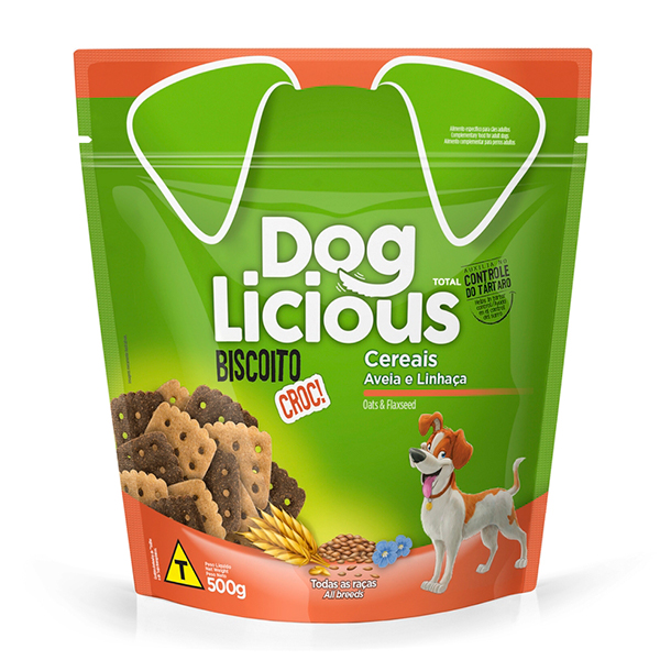 Petisco Total Dog Licious para Cães sabor Cereais - 500g