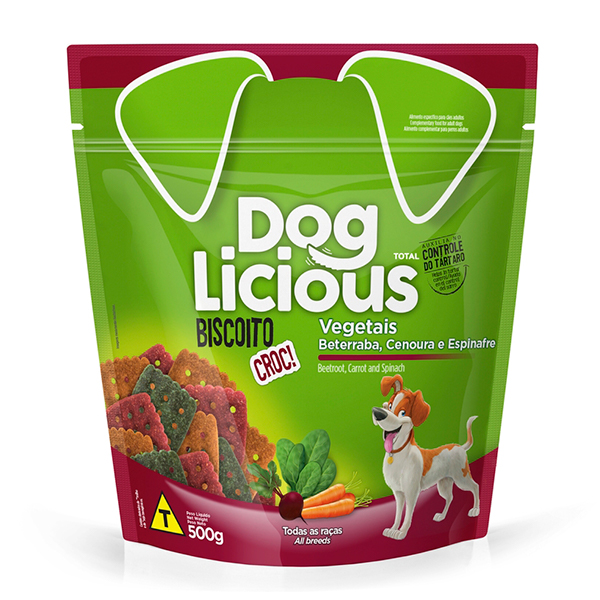 Petisco Total Dog Licious para Cães sabor Vegetais - 500g
